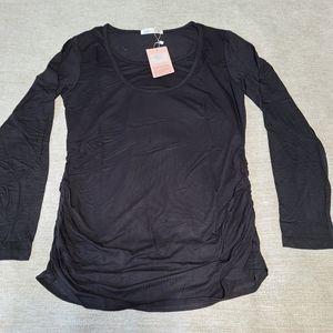 Parnixs maternity long sleeve black med